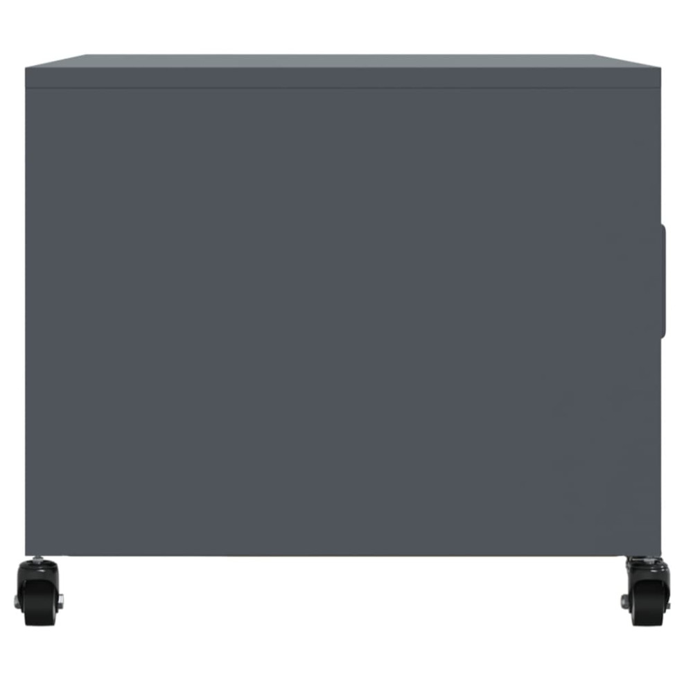 Produktbild för Soffbord antracit 68x50x43,5 cm stål