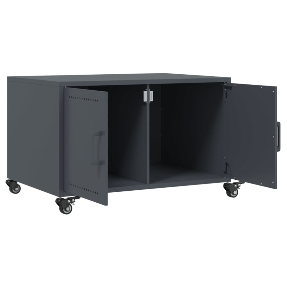 Produktbild för Soffbord antracit 68x50x43,5 cm stål