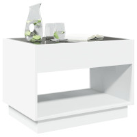 Produktbild för Soffbord med Infinity LEDs vit 70x50x50 cm