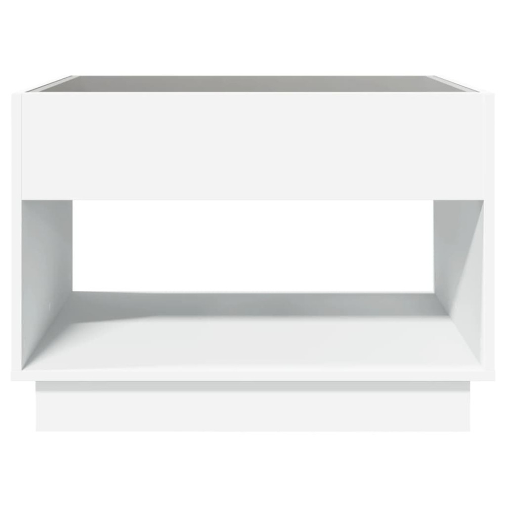 Produktbild för Soffbord med Infinity LEDs vit 70x50x50 cm