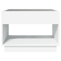 Produktbild för Soffbord med Infinity LEDs vit 70x50x50 cm