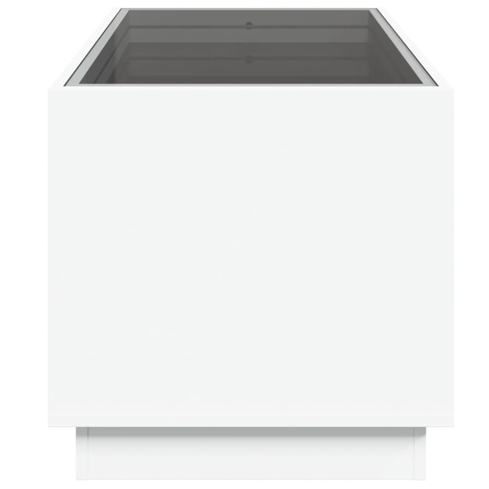 Produktbild för Soffbord med Infinity LEDs vit 70x50x50 cm