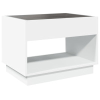Produktbild för Soffbord med Infinity LEDs vit 70x50x50 cm