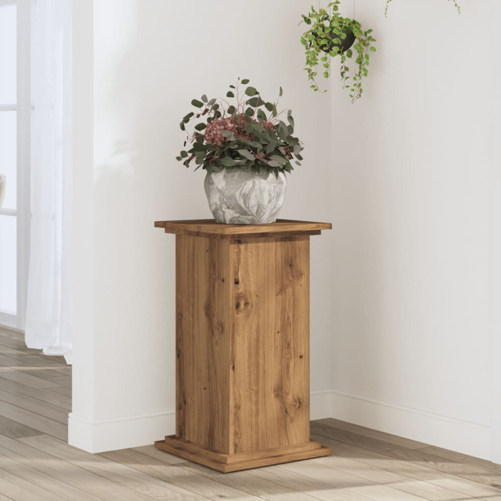 Produktbild för Växtställ ek 33x33x60 cm konstruerat trä