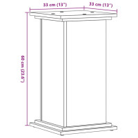 Produktbild för Växtställ ek 33x33x60 cm konstruerat trä