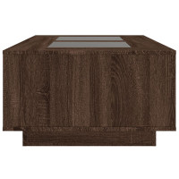Produktbild för Soffbord med Infinity LEDs brun ek 116x69x40 cm