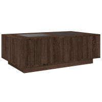 Produktbild för Soffbord med Infinity LEDs brun ek 116x69x40 cm