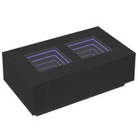 Produktbild för Soffbord med Infinity LEDs svart 116x69x40 cm