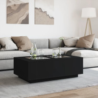 Produktbild för Soffbord med Infinity LEDs svart 116x69x40 cm
