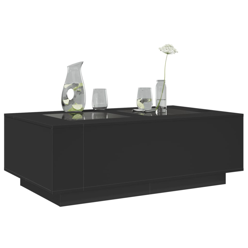 Produktbild för Soffbord med Infinity LEDs svart 116x69x40 cm