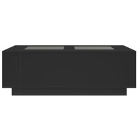 Produktbild för Soffbord med Infinity LEDs svart 116x69x40 cm
