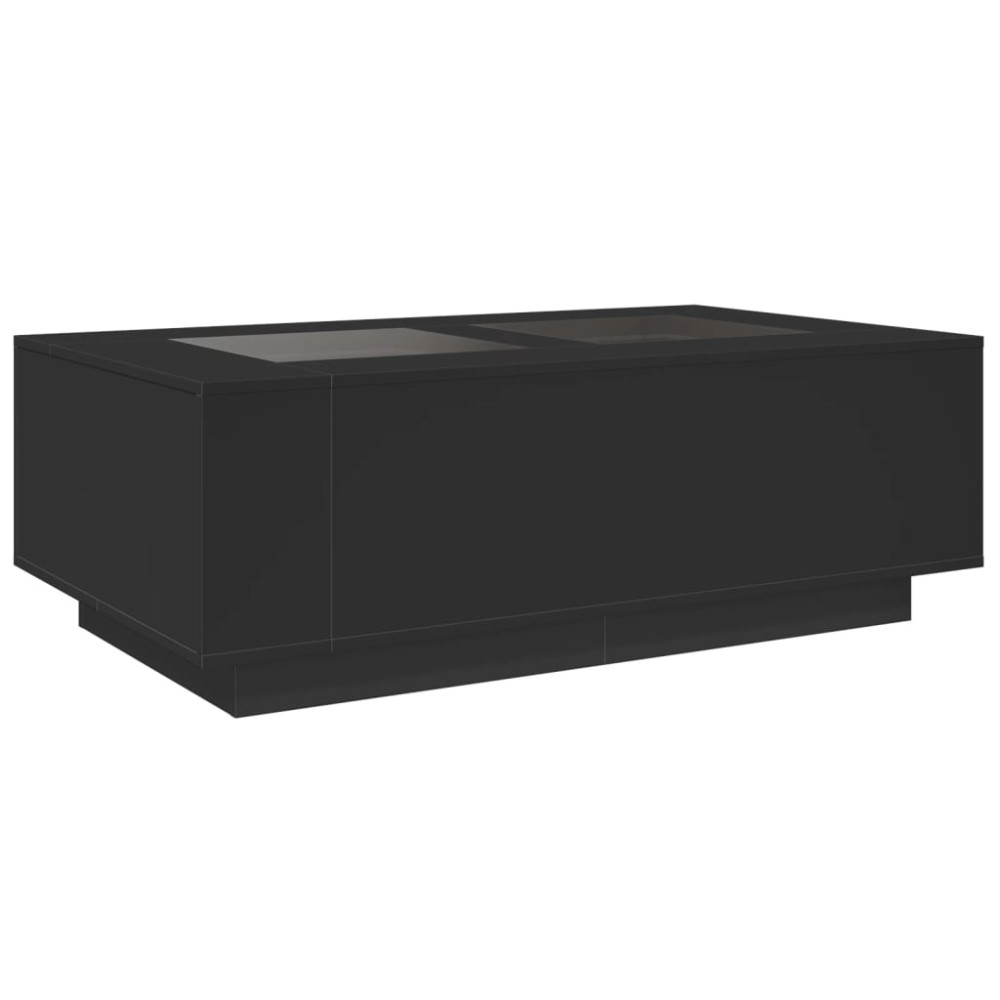 Produktbild för Soffbord med Infinity LEDs svart 116x69x40 cm