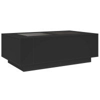 Produktbild för Soffbord med Infinity LEDs svart 116x69x40 cm