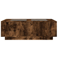Produktbild för Soffbord med Infinity LEDs rökfärgad ek 116x69x40 cm
