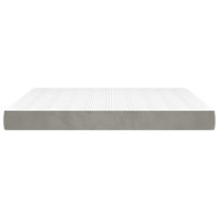 Produktbild för Pocketresårmadrass medium ljusgrå 160x210x20 cm sammet