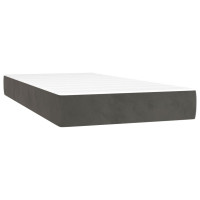 Produktbild för Pocketresårmadrass medium mörkgrå 80x220x20 cm sammet