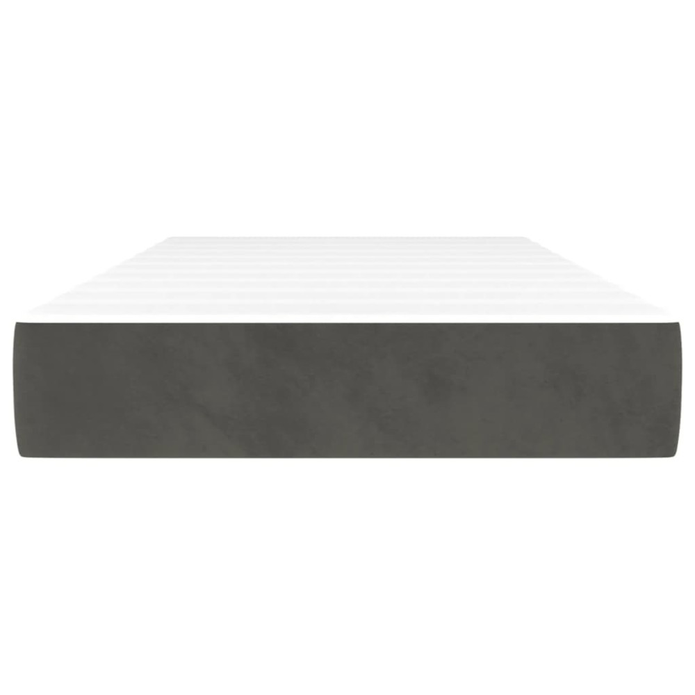 Produktbild för Pocketresårmadrass medium mörkgrå 80x220x20 cm sammet