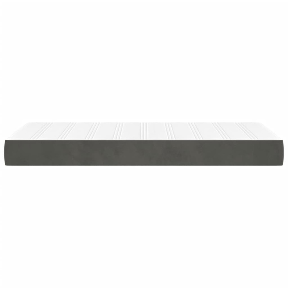 Produktbild för Pocketresårmadrass medium mörkgrå 80x220x20 cm sammet