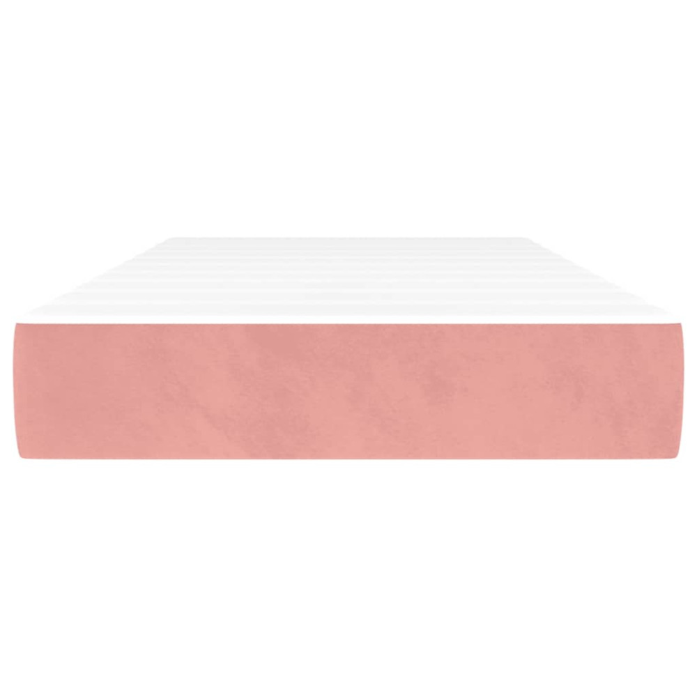 Produktbild för Pocketresårmadrass medium rosa 90x220x20 cm sammet
