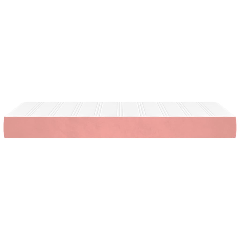 Produktbild för Pocketresårmadrass medium rosa 90x220x20 cm sammet