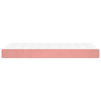 Produktbild för Pocketresårmadrass medium rosa 90x220x20 cm sammet