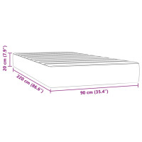 Produktbild för Pocketresårmadrass medium rosa 90x220x20 cm sammet
