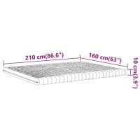 Produktbild för Skummadrass vit 160x210 cm 7-zoner hårdhet 20 ILD