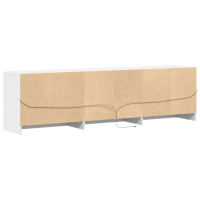 Produktbild för Tv-bänk med LEDs vit 180x34x50 cm konstruerat trä