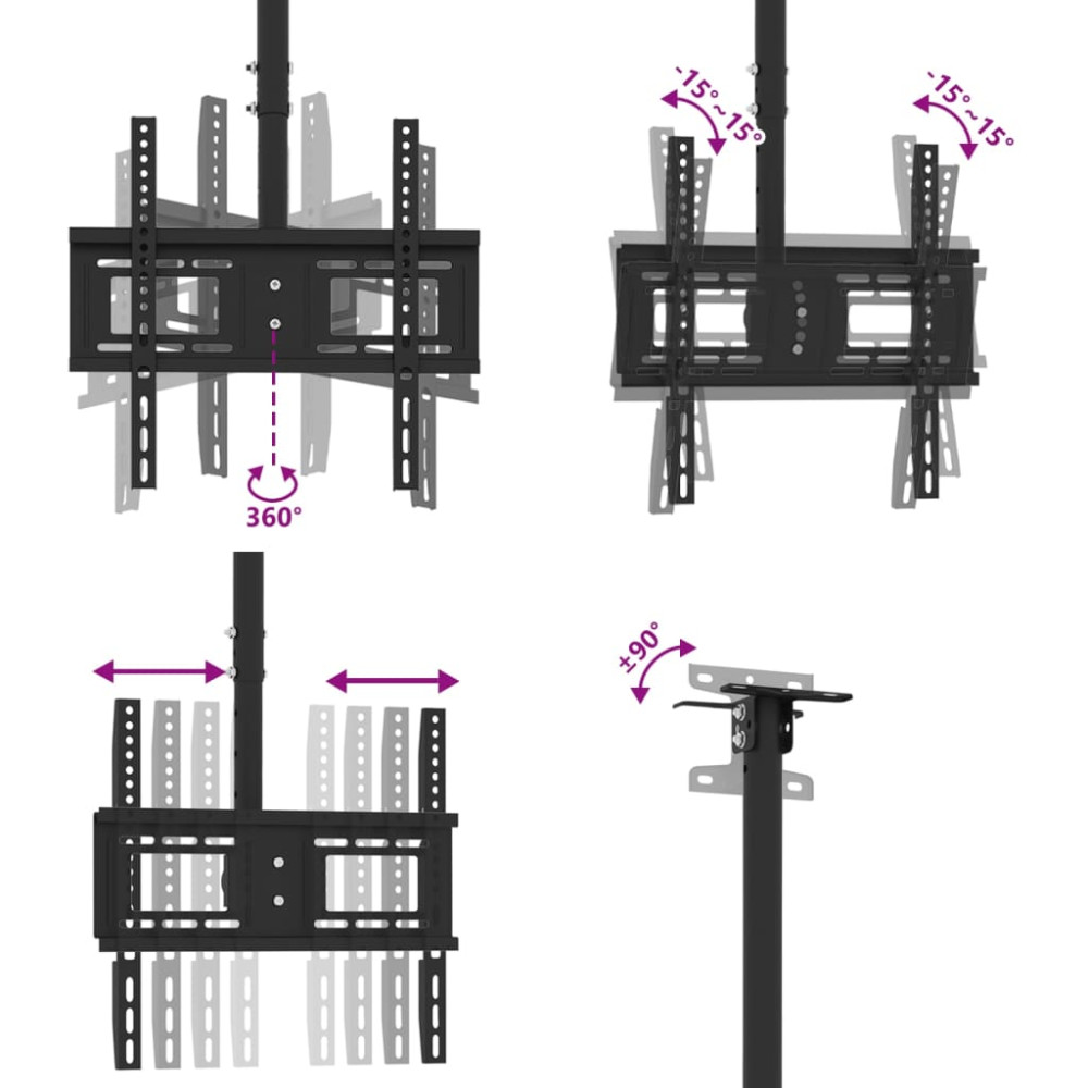 Produktbild för Tv-takfäste för 32-65 tums skärm max VESA 400x400 mm 40kg