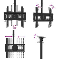 Produktbild för Tv-takfäste för 32-65 tums skärm max VESA 400x400 mm 40kg