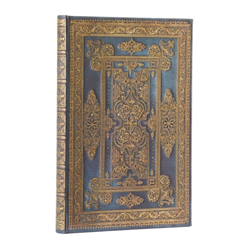 paperblanks Blue Luxe (Luxe Design) Midi Lined Hardback Journal (Elastic Band Closure) (inbunden, eng)