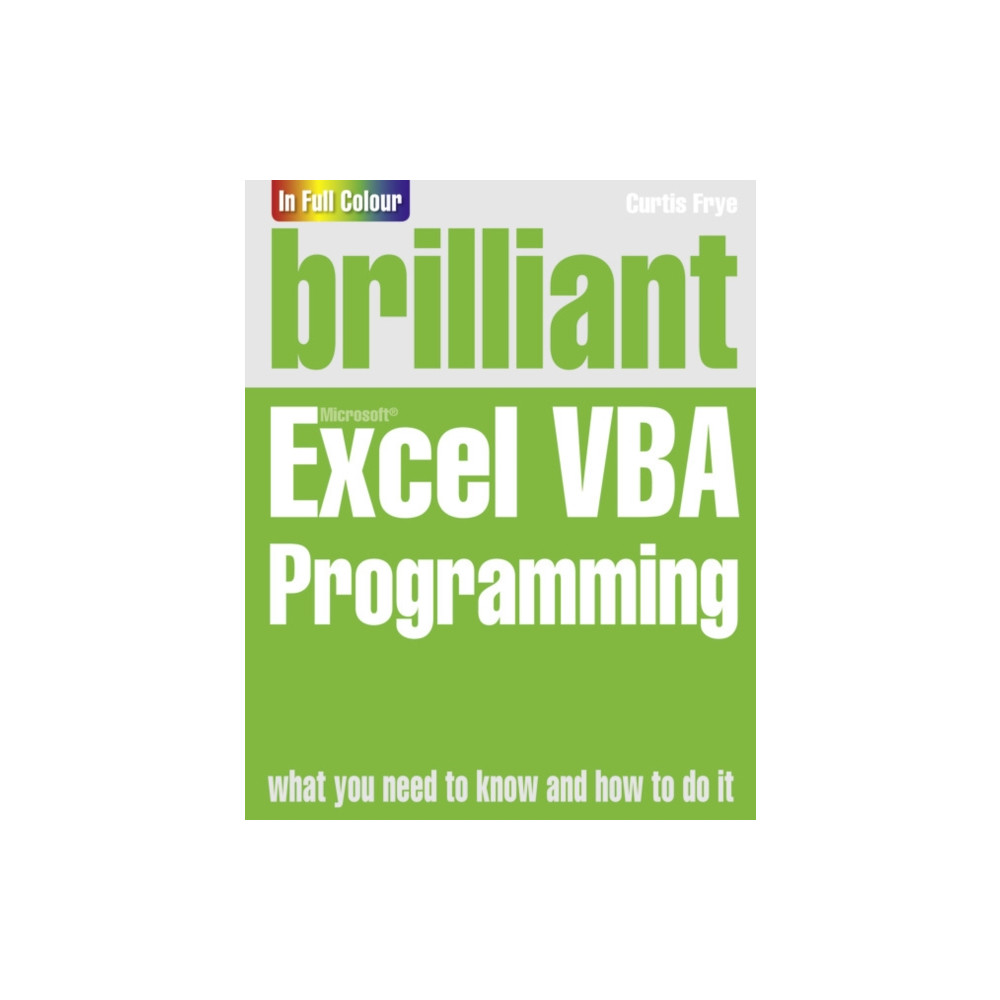 Produktbild för Brilliant Excel VBA Programming (häftad, eng)