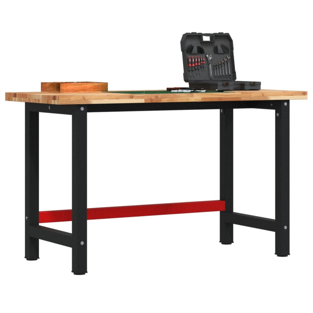 Produktbild för Arbetsbänk 140x60x83 cm massiv akacia rektangulär