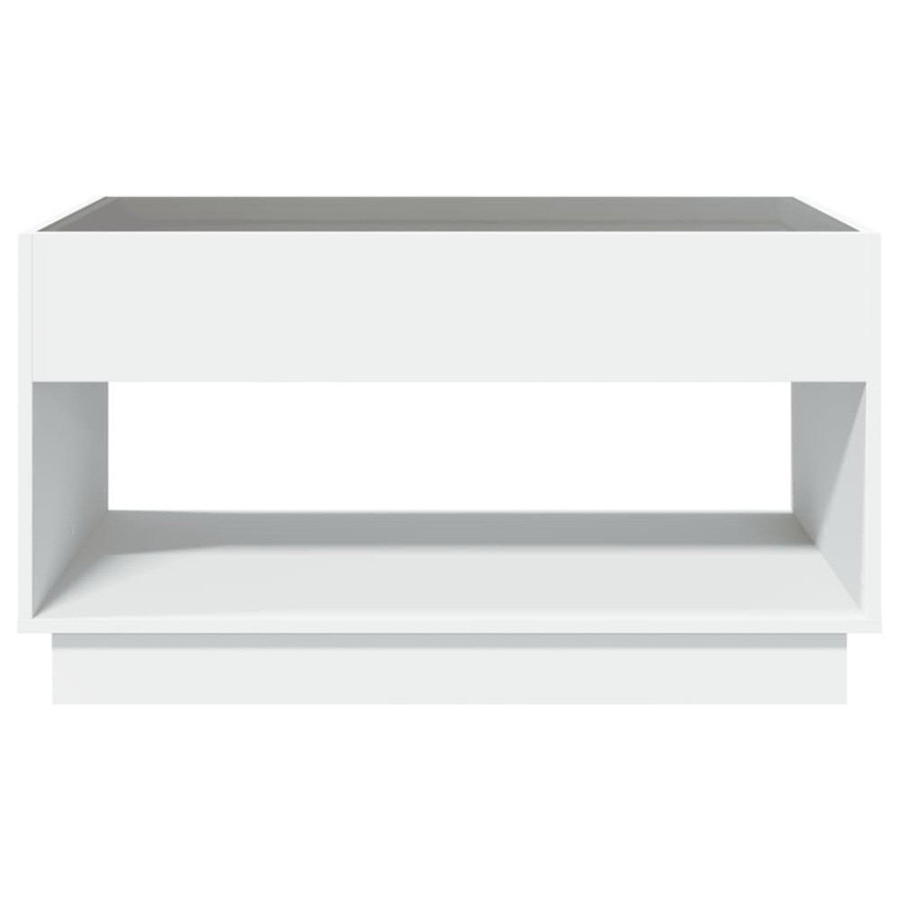 Produktbild för Soffbord med Infinity LEDs vit 90x50x50 cm