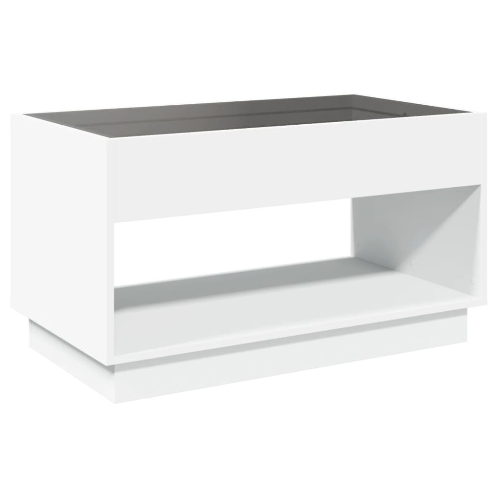 Produktbild för Soffbord med Infinity LEDs vit 90x50x50 cm