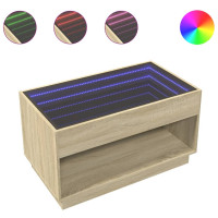 Produktbild för Soffbord med Infinity LEDs sonoma-ek 90x50x50 cm