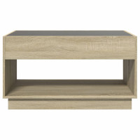 Produktbild för Soffbord med Infinity LEDs sonoma-ek 90x50x50 cm