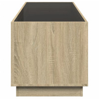 Produktbild för Soffbord med Infinity LEDs sonoma-ek 90x50x50 cm