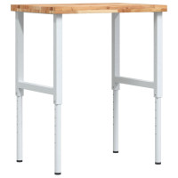 Produktbild för Arbetsbänk 80x60x(73-99,5) cm massiv akacia rektangulär