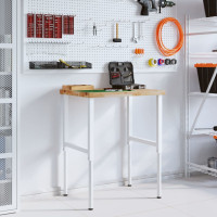Produktbild för Arbetsbänk 80x60x(73-99,5) cm massiv akacia rektangulär