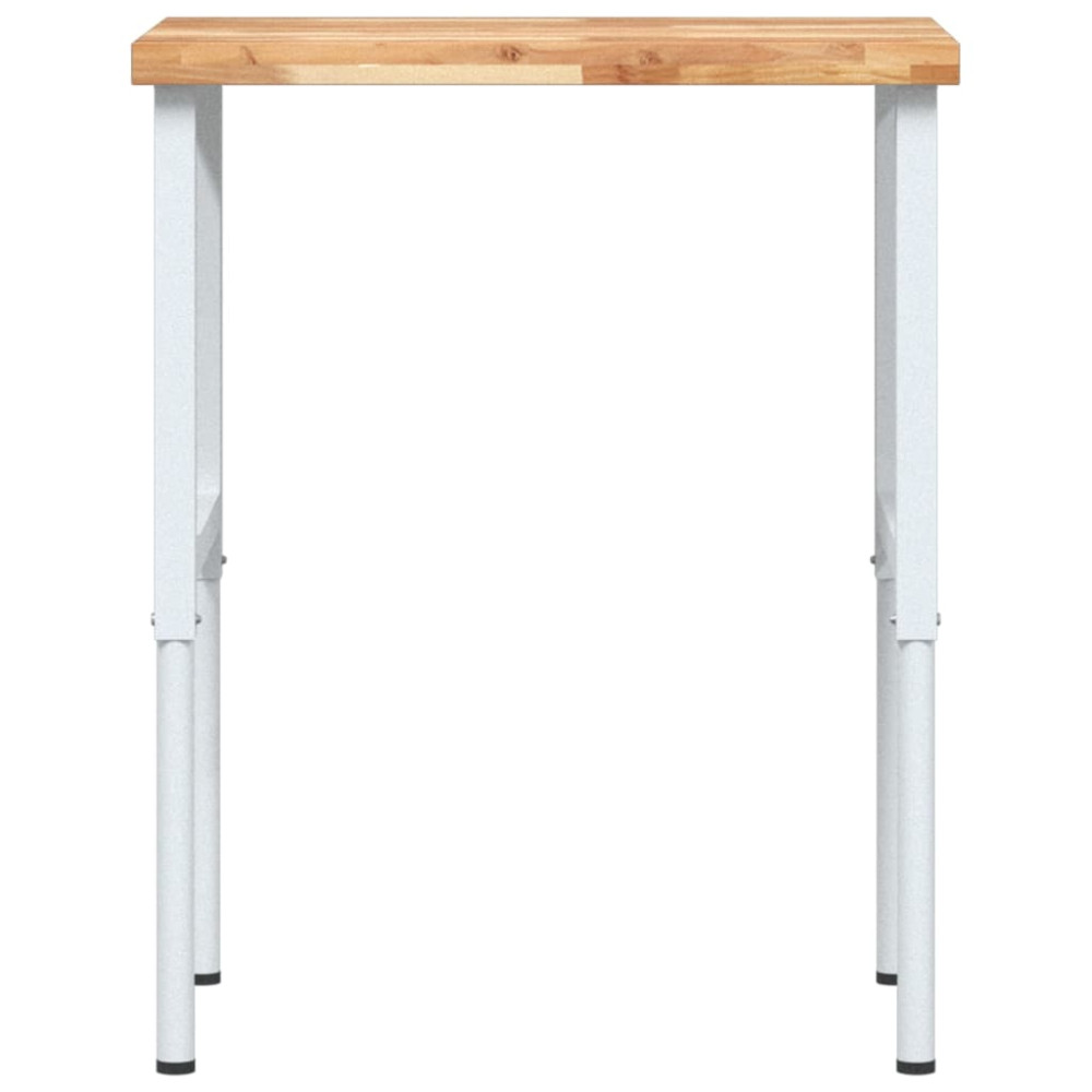Produktbild för Arbetsbänk 80x60x(73-99,5) cm massiv akacia rektangulär