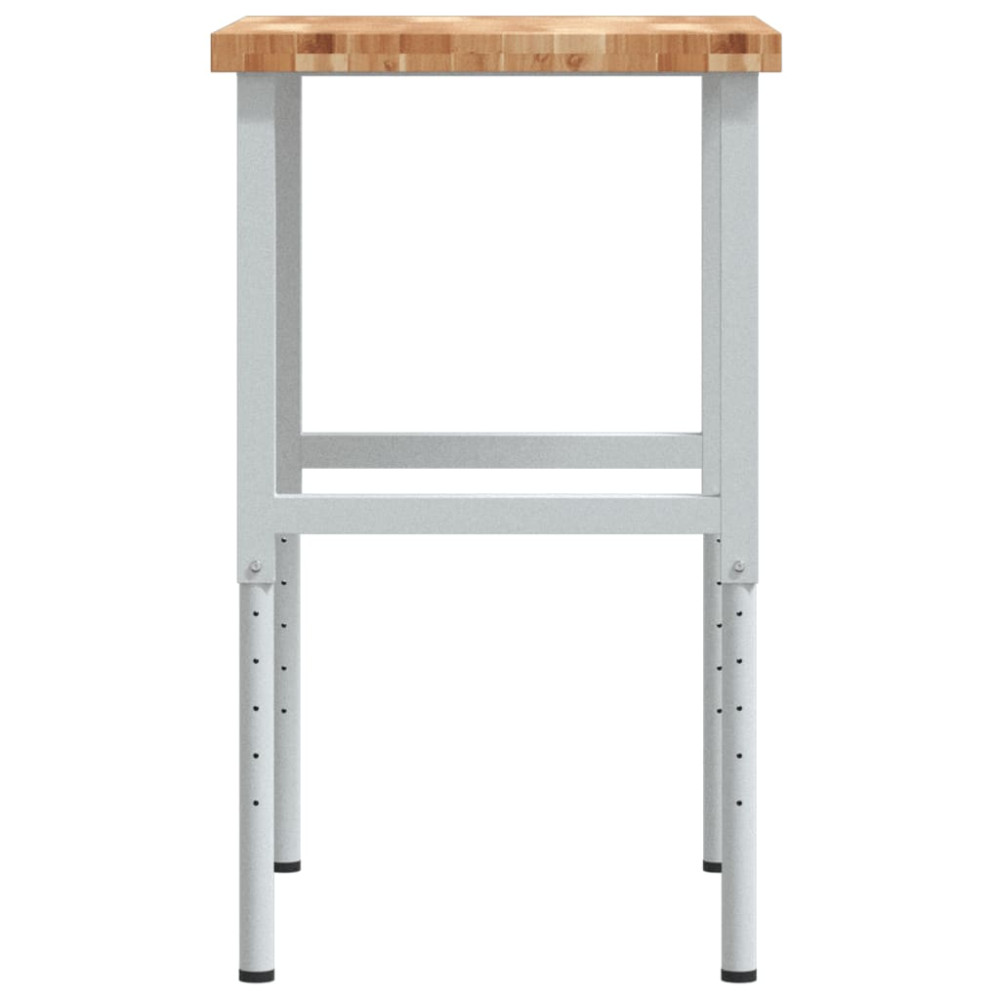 Produktbild för Arbetsbänk 80x60x(73-99,5) cm massiv akacia rektangulär