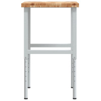 Produktbild för Arbetsbänk 80x60x(73-99,5) cm massiv akacia rektangulär