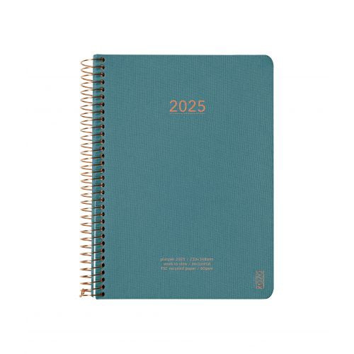 Kozo KOZO Kalender 2025 A5 Vecka per uppslag Steel Blue