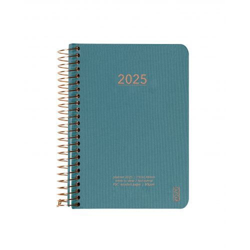 Kozo KOZO Kalender 2025 A6 Vecka per uppslag Steel Blue