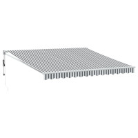 Produktbild för Markis infällbar antracit och vit 4x3 m tyg&aluminium