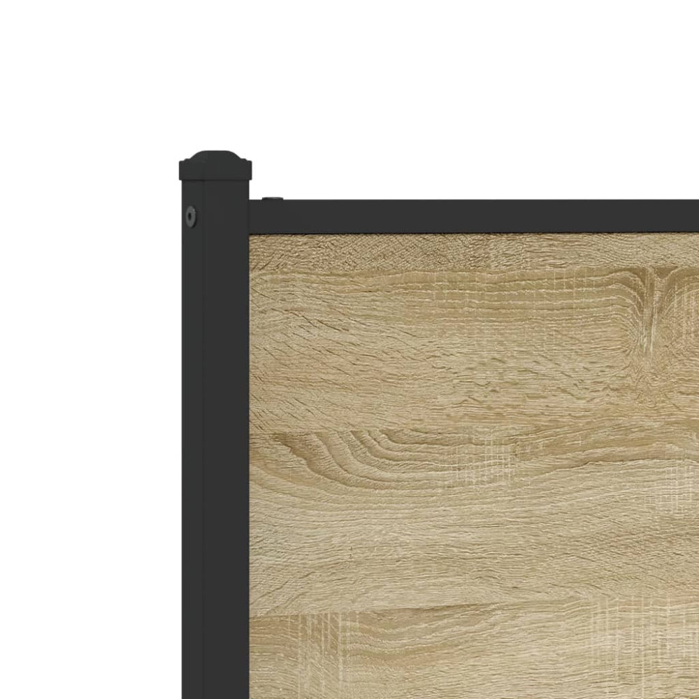 Produktbild för Sängram utan madrass metall sonoma-ek 200x200 cm