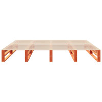 Produktbild för Sängram utan madrass vaxbrun 180x200 cm massiv furu