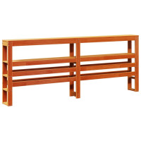 Produktbild för Sängram utan madrass vaxbrun 180x200 cm massiv furu