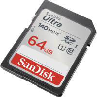 Produktbild för SanDisk Ultra - flash-minneskort - 64 GB - SDHC UHS-I